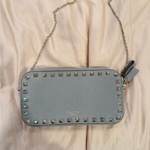 Valentino Light Gray Studded WOC